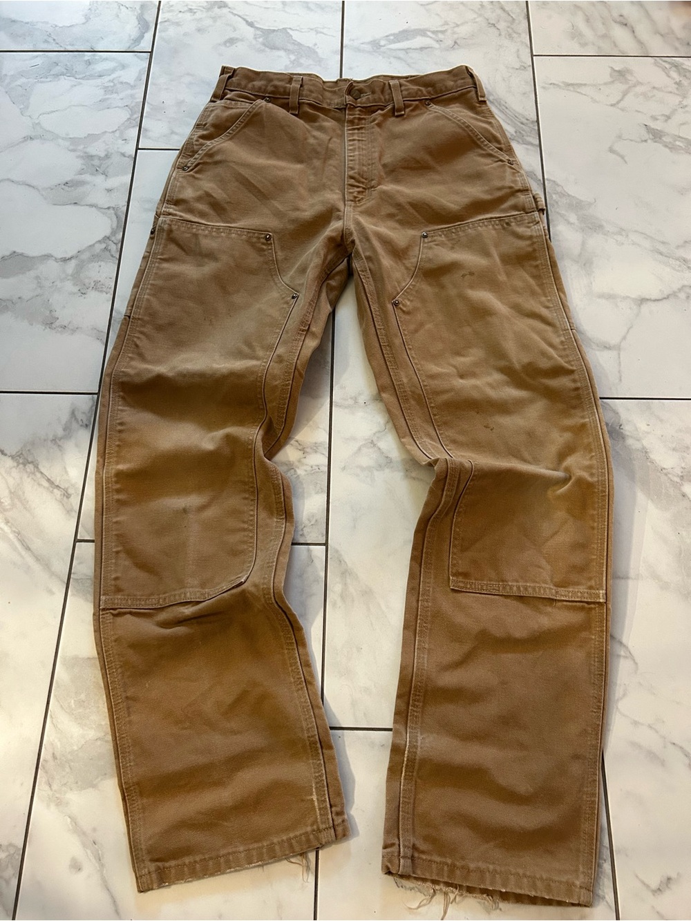Vintage Carhartt Tan Double Knee Carpenter Workwear Pants
